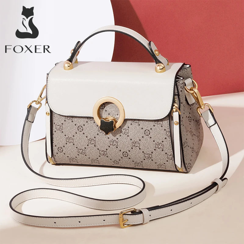 Damen Crossbody Tasche Aus PVC Leder Im Vintage Stil