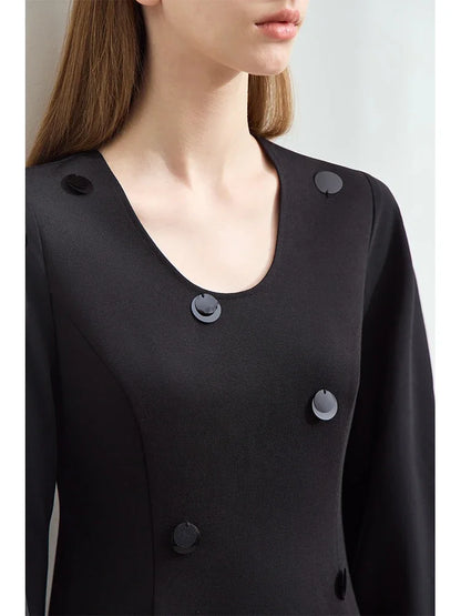 Elegantes Strickkleid Für Damen Minimalistisch Zeitlos