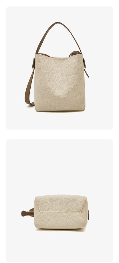 Damen Schultertasche Crossbody aus Splitleder mit großer Kapazität