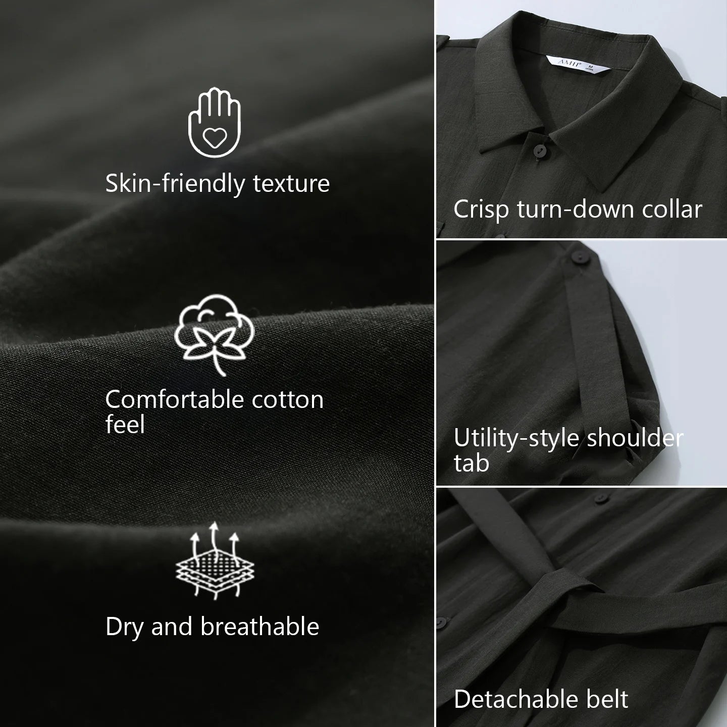 Elegantes Damenkleid Mit Kragen Und Gürtel Für Büro Und Freizeit