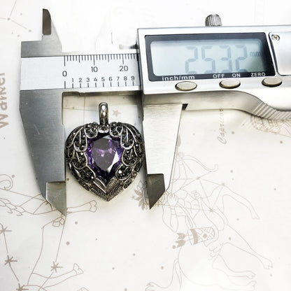 Damen-Charm-Anhänger Schlüssel Schlange Herz II aus Sterlingsilber