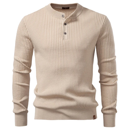 Premium Herren Strick Polo Pullover Slim Fit Kragen