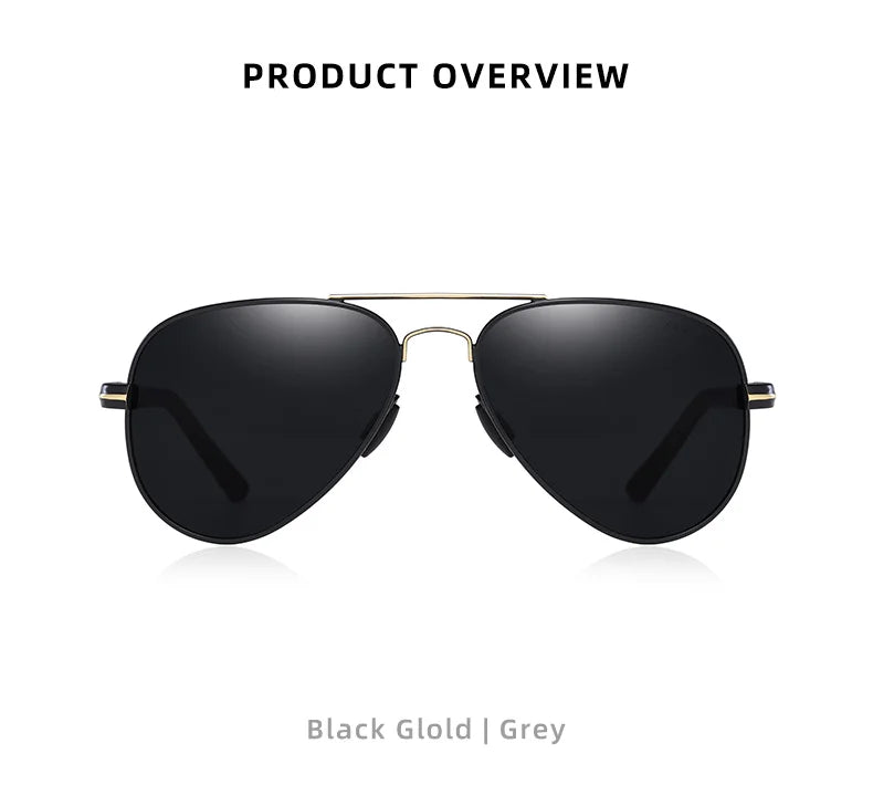 Sonnenbrille Pilot Edelstahl polarisiert Spiegel UV400 Fahren Herren