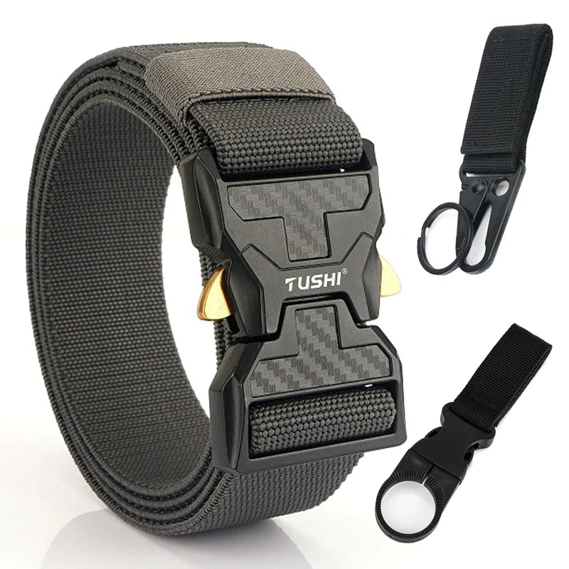 Herren-Stretch-Gürtel mit Schnellverschluss aus Metall 105-125 cm Ideal für Alltag und Arbeit