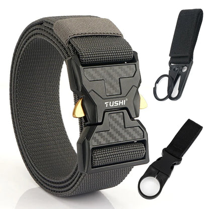 Herren-Stretch-Gürtel mit Schnellverschluss aus Metall 105-125 cm Ideal für Alltag und Arbeit