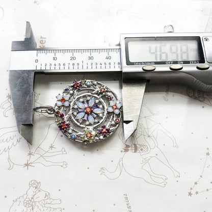 Damen-Charm-Anhänger Amulett magisch Natur Glück aus Sterlingsilber