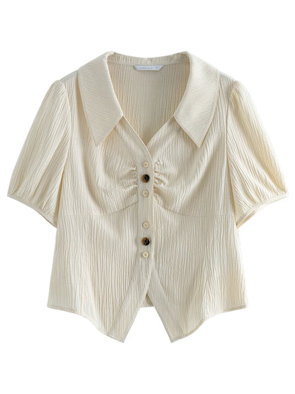 Figurbetontes Damen-T-Shirt in Übergröße mit kurzen Ärmeln – vielseitig und minimalistisch für den Sommer in drei Farben.