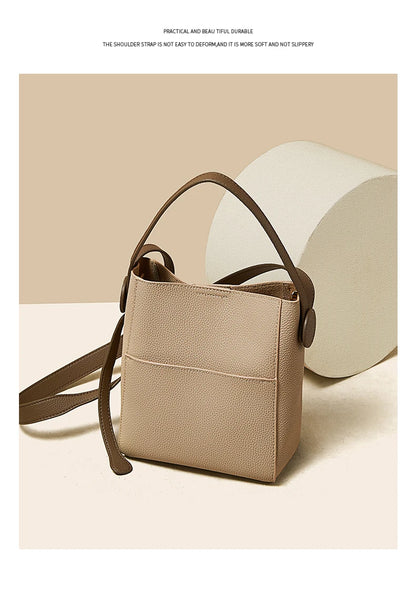 Damen Schultertasche Crossbody aus Splitleder mit großer Kapazität