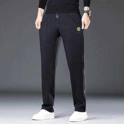 Herren Freizeit Hose aus dicker Nachahmung Baumwolle mit elastischen Taschen