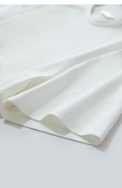 Damen Sommer-T-Shirt mit kurzen Schmetterlingsärmeln und Rundhalsausschnitt