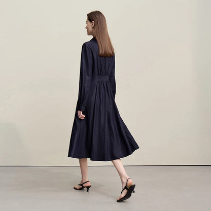 Elegantes V-Ausschnitt Damenkleid Asymmetrisch Für Reisen