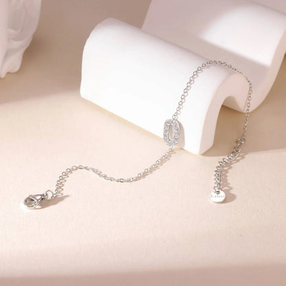 Damen-Kettenarmband mit CNC-Zirkonia aus Edelstahl