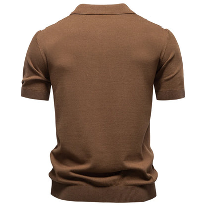 Gestreiftes Poloshirt Für Herren Mit Old Money Stil Und Atmungsaktiv