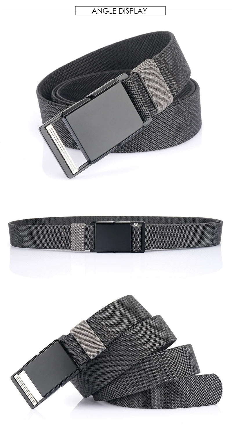 Unisex-Gürtel mit Magnetverschluss 34mm Breite Braun für Jeans Freizeit Alltagsbegleiter