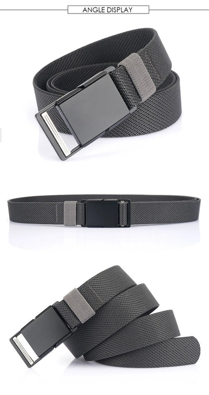 Unisex-Gürtel mit Magnetverschluss 34mm Breite Braun für Jeans Freizeit Alltagsbegleiter