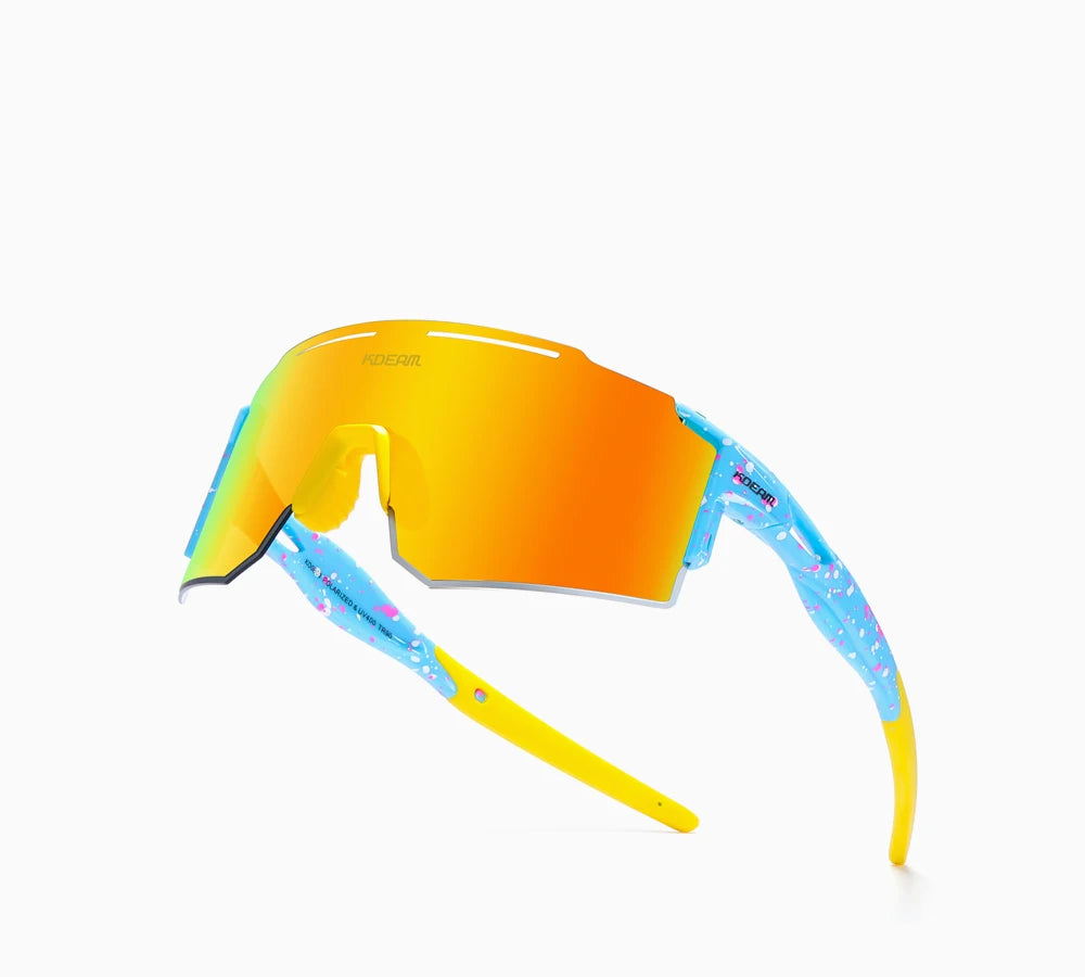 Sonnenbrille Sport TR90 polarisiert 1,2mm Glas Gummisteg winddicht Herren