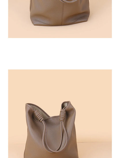 Donnain Bucket-Tasche aus Split-Leder | Damen Tote Große Kapazität