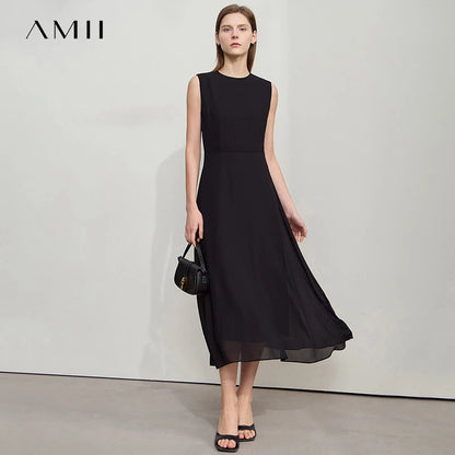 Ärmelloses Midikleid Elegant Schlank Komfortabel Für Büro Damen