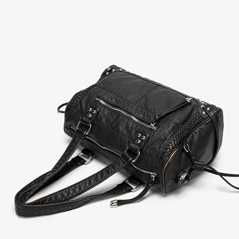 Damen-Handtasche aus weichem Bronzeleder Großes Fassungsvermögen mit Innenfächern Alltagstauglichkeit