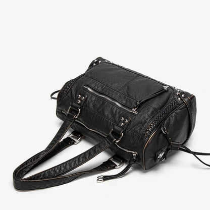 Damen-Handtasche aus weichem Bronzeleder Großes Fassungsvermögen mit Innenfächern Alltagstauglichkeit