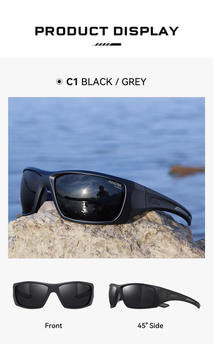 Sonnenbrille Radfahren TR90 polarisiert 1,2mm Glas Gummisteg Herren