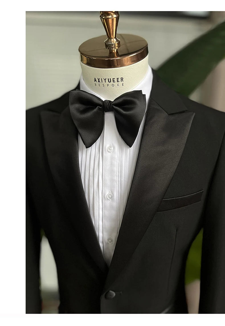 Lange Herren-Anzughose aus 50% Wolle, Slim Fit, tiefblau – ideal für Hochzeit, Büro und Alltag im Herbst und Frühling.