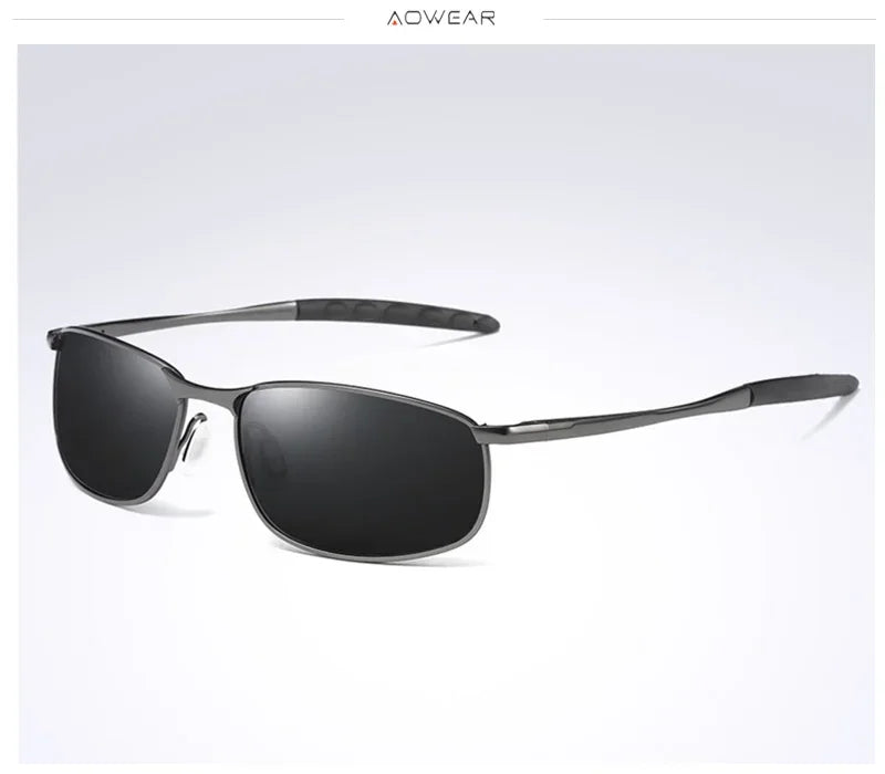 AOWEAR Retro Polarisierte Spiegel Sonnenbrille für Mann Frauen Vintage Sonnenbrille Herren UV400 Leichte Fahrbrille mit Etui