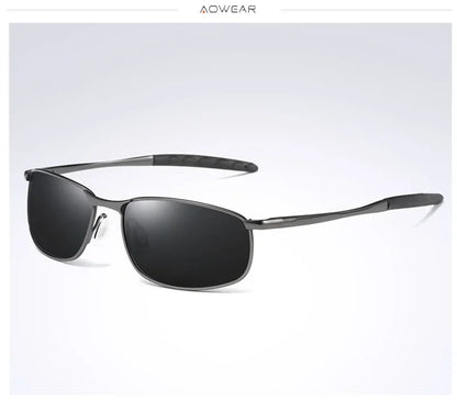 AOWEAR Retro Polarisierte Spiegel Sonnenbrille für Mann Frauen Vintage Sonnenbrille Herren UV400 Leichte Fahrbrille mit Etui