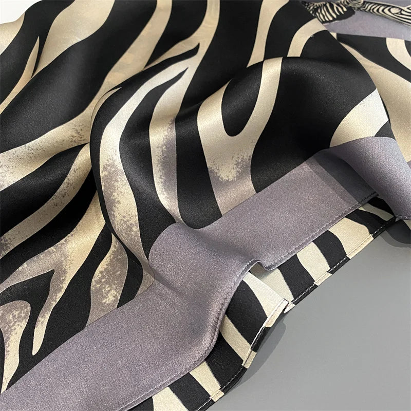 Damen Seidenschal quadratisch 70cm Halstuch Bandana Hijab Pashmina