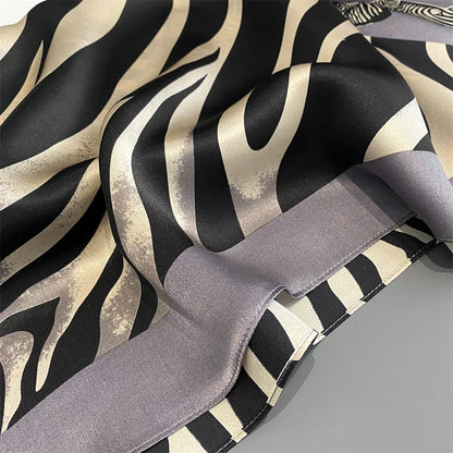 Damen Seidenschal quadratisch 70cm Halstuch Bandana Hijab Pashmina
