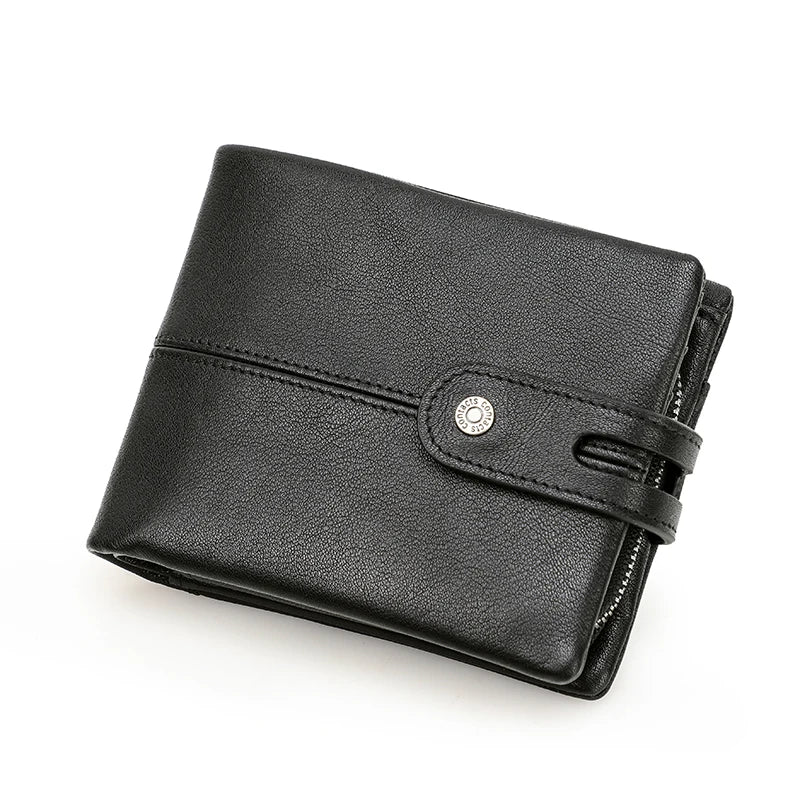 Herren Echtleder Geldbörse Bifold Vintage RFID Kartenhalter Geldclip Münzfach Reise