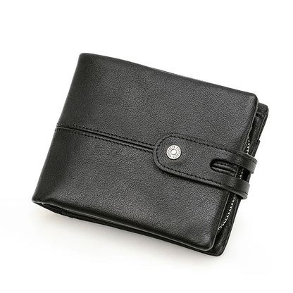 Herren Echtleder Geldbörse Bifold Vintage RFID Kartenhalter Geldclip Münzfach Reise