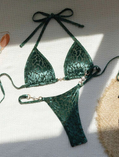 Blumiger, sexy Bikini-Set für Damen – ideal für Strand und Pool