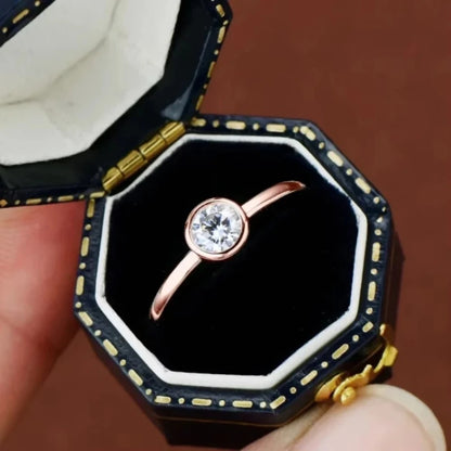 Damen-Schmuckset Halskette Ohrringe und Ring mit Moissanit