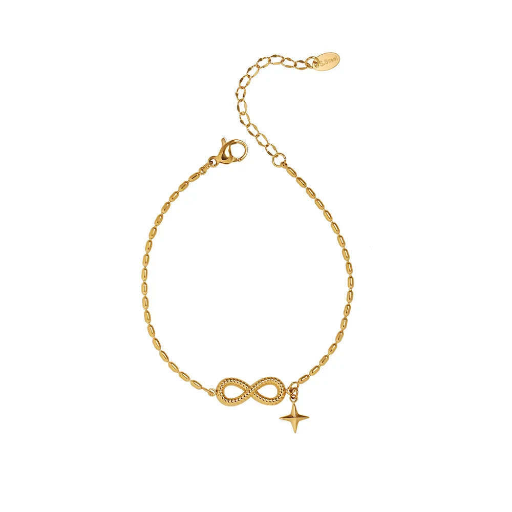 Damen-Armband Stern und Symbol aus Edelstahl