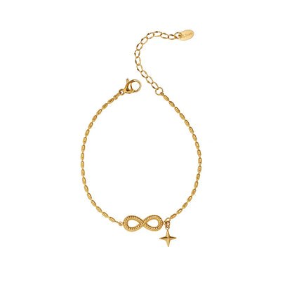 Damen-Armband Stern und Symbol aus Edelstahl