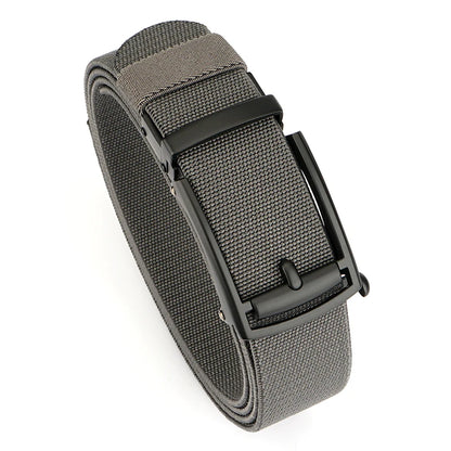 VATLY Elastik-Gürtel Herren Gunmetal Automatik-Schnalle Nylon Einheitsgröße