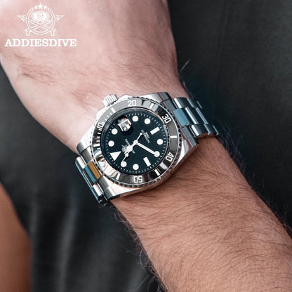 Herren-Taucheruhr mit Keramikluenette und NH35-Automatikwerk