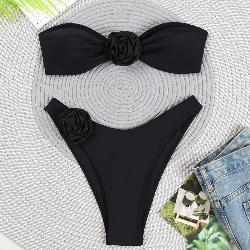 Dreiteiliges Damen-Bikini-Set im brasilianischen Stil – ideal für Strand und Pool