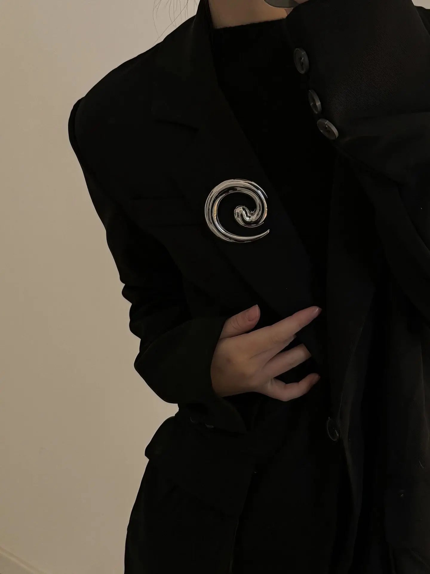 Brosche Spirale Vortex Vergoldet Unregelmäßig Party Corsage Unisex