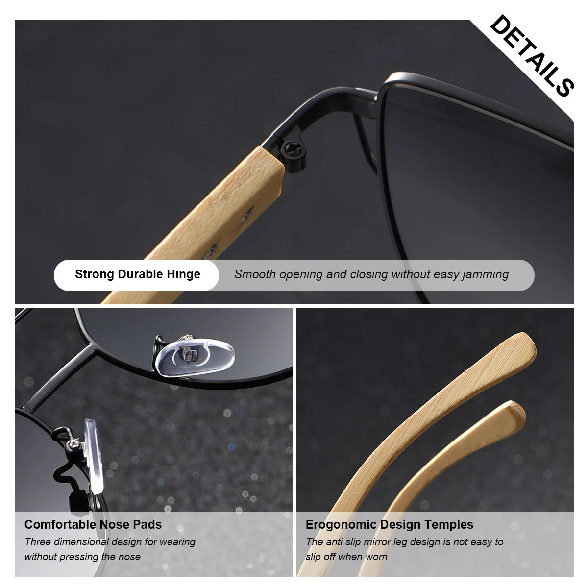 Sonnenbrille oval Edelstahl winddicht UV400 polarisiert minimalistisch