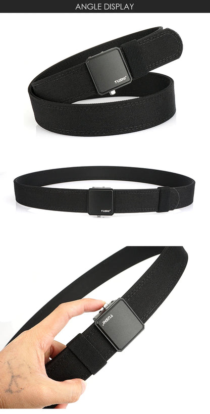 VATLY Hard EDC Tactical Gürtel Herren Nylon Rigid Automatik-Schnalle