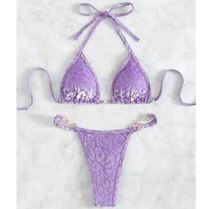 Blumiger, sexy Bikini-Set für Damen – ideal für Strand und Pool