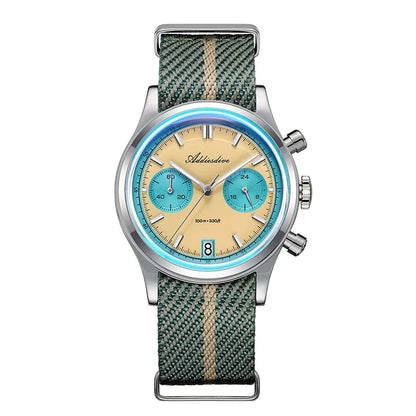 Herren-Chronograph mit Nylonarmband und Bubble-Mirror-Glas