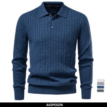 Premium Herren Zopfmuster Pullover Kunstkaschmir Warm