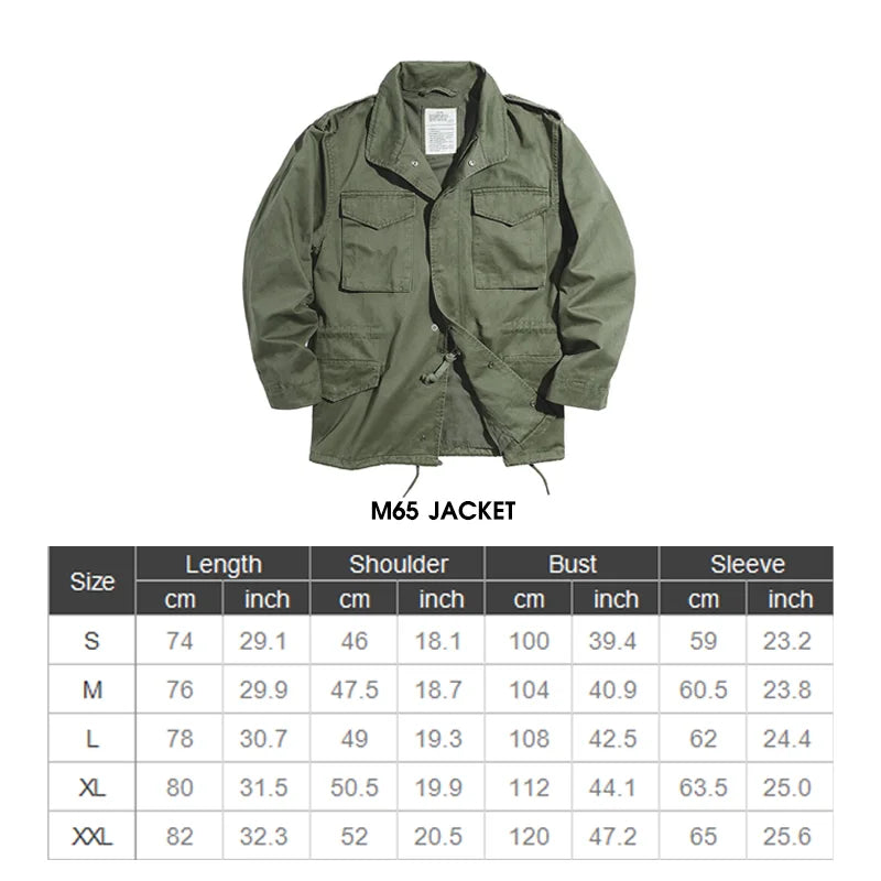 Herren Feldjacke Grüne Vintage-Armeejacke Lässige Windjacke Reverskragen Taschen Mantel