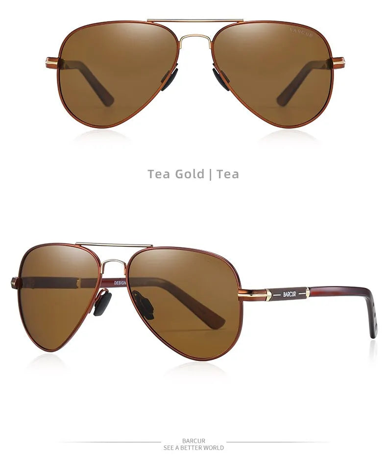 Sonnenbrille Pilot polarisiert UV400 Fahren Angeln Herren