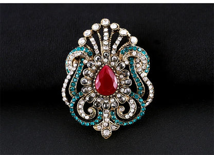 Brosche Metall Barock Vintage Retro Palast Revers Pin Unisex Party