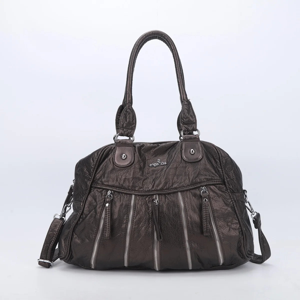 Damen-Handtasche Denim Mit Gepolstertem Tragegriff Und Viel Platz Für Alltag Und Reisen Mit Mehrfachfächern