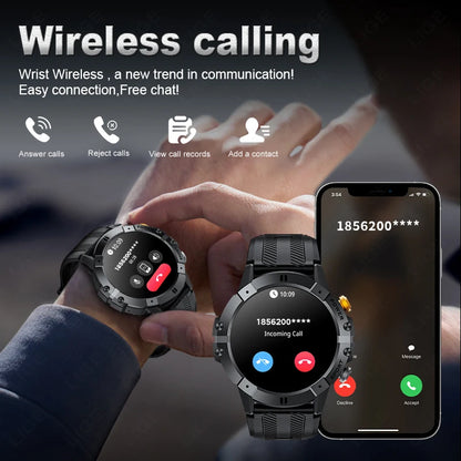 Herren Smartwatch mit 1,52 Zoll Display und wasserdichter Sportuhr-Funktion